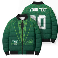 Custom Ireland Rugby Traditional Suit Costume Bomber Puffer Jacket Shamrock Sporty Style - Wonder Print Shop