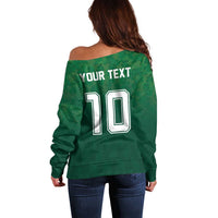 Custom Ireland Rugby Traditional Suit Costume Off Shoulder Sweater Shamrock Sporty Style - Wonder Print Shop