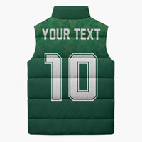Custom Ireland Rugby Traditional Suit Costume Sleeveless Puffer Jacket Shamrock Sporty Style - Wonder Print Shop