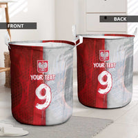 Custom Polish Football Laundry Basket Eagle Wings Grunge Sporty Half Style - Wonder Print Shop