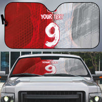 Custom Polish Football Auto Sun Shade Eagle Wings Grunge Sporty Half Style - Wonder Print Shop