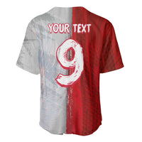 Custom Polish Football Baseball Jersey Eagle Wings Grunge Sporty Half Style - Wonder Print Shop