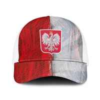 Polish Football Baseball Net Cap Eagle Wings Grunge Sporty Half Style - Wonder Print Shop