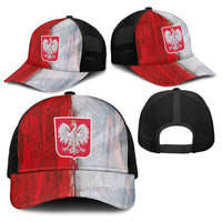 Polish Football Baseball Net Cap Eagle Wings Grunge Sporty Half Style - Wonder Print Shop