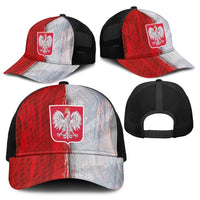 Polish Football Baseball Net Cap Eagle Wings Grunge Sporty Half Style - Wonder Print Shop