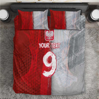 Custom Polish Football Bedding Set Eagle Wings Grunge Sporty Half Style - Wonder Print Shop