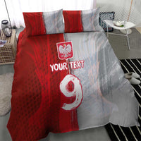 Custom Polish Football Bedding Set Eagle Wings Grunge Sporty Half Style - Wonder Print Shop