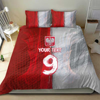 Custom Polish Football Bedding Set Eagle Wings Grunge Sporty Half Style - Wonder Print Shop
