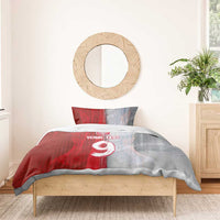 Custom Polish Football Bedding Set Eagle Wings Grunge Sporty Half Style - Wonder Print Shop