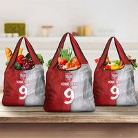 Custom Polish Football Grocery Bag Eagle Wings Grunge Sporty Half Style - Wonder Print Shop