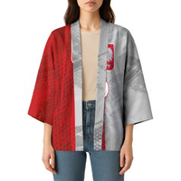 Custom Polish Football Kimono Eagle Wings Grunge Sporty Half Style - Wonder Print Shop