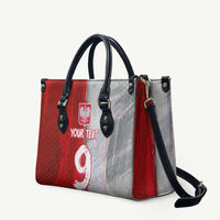 Custom Polish Football Leather Bag Eagle Wings Grunge Sporty Half Style - Wonder Print Shop