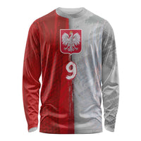 Custom Polish Football Long Sleeve Shirt Eagle Wings Grunge Sporty Half Style - Wonder Print Shop
