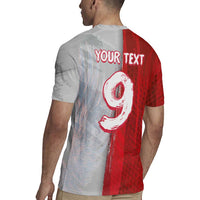 Custom Polish Football Rugby Jersey Eagle Wings Grunge Sporty Half Style - Wonder Print Shop