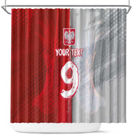Custom Polish Football Shower Curtain Eagle Wings Grunge Sporty Half Style - Wonder Print Shop