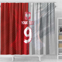Custom Polish Football Shower Curtain Eagle Wings Grunge Sporty Half Style - Wonder Print Shop
