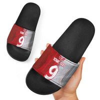 Custom Polish Football Slide Sandals Eagle Wings Grunge Sporty Half Style - Wonder Print Shop