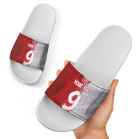 Custom Polish Football Slide Sandals Eagle Wings Grunge Sporty Half Style - Wonder Print Shop