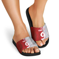 Custom Polish Football Slide Sandals Eagle Wings Grunge Sporty Half Style - Wonder Print Shop