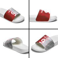 Custom Polish Football Slide Sandals Eagle Wings Grunge Sporty Half Style - Wonder Print Shop