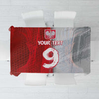 Custom Polish Football Tablecloth Eagle Wings Grunge Sporty Half Style - Wonder Print Shop