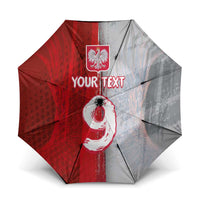 Custom Polish Football Umbrella Eagle Wings Grunge Sporty Half Style - Wonder Print Shop