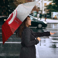 Custom Polish Football Umbrella Eagle Wings Grunge Sporty Half Style - Wonder Print Shop
