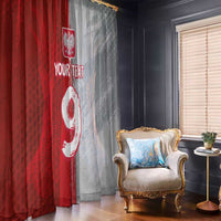 Custom Polish Football Window Curtain Eagle Wings Grunge Sporty Half Style - Wonder Print Shop