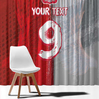 Custom Polish Football Window Curtain Eagle Wings Grunge Sporty Half Style - Wonder Print Shop