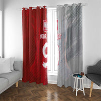 Custom Polish Football Window Curtain Eagle Wings Grunge Sporty Half Style - Wonder Print Shop