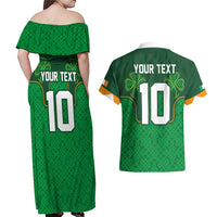Custom Ireland Football Couples Matching Off Shoulder Maxi Dress and Hawaiian Shirt The Boys in Green-Go Champions