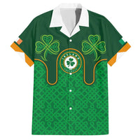 Custom Ireland Football Family Matching Off The Shoulder Long Sleeve Dress and Hawaiian Shirt The Boys in Green-Go Champions