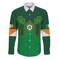 Custom Ireland Football Family Matching Off Shoulder Short Dress and Hawaiian Shirt The Boys in Green-Go Champions