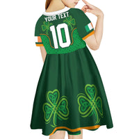 Custom Ireland Football Kid Short Sleeve Dress The Boys in Green-Go Champions