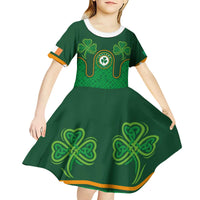 Custom Ireland Football Kid Short Sleeve Dress The Boys in Green-Go Champions