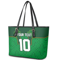 Custom Ireland Football Leather Tote Bag The Boys in Green-Go Champions