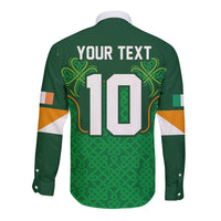 Custom Ireland Football Long Sleeve Button Shirt The Boys in Green-Go Champions