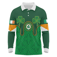 Custom Ireland Football Long Sleeve Polo Shirt The Boys in Green-Go Champions