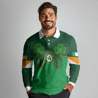 Custom Ireland Football Long Sleeve Polo Shirt The Boys in Green-Go Champions