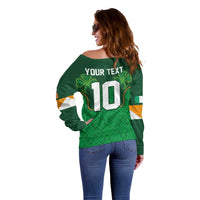 Custom Ireland Football Off Shoulder Sweater The Boys in Green-Go Champions