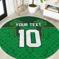 Custom Ireland Football Round Carpet The Boys in Green-Go Champions