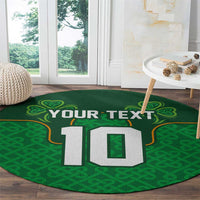Custom Ireland Football Round Carpet The Boys in Green-Go Champions