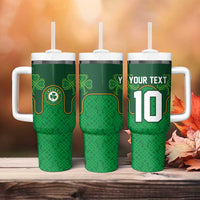 Custom Ireland Football Tumbler With Handle The Boys in Green-Go Champions