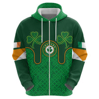 Custom Ireland Football Zip Hoodie The Boys in Green-Go Champions