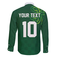 Custom Ireland Rugby-Celtic Shamrocks Family Matching Short Sleeve Bodycon Dress and Hawaiian Shirt