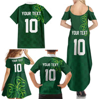 Custom Ireland Rugby-Celtic Shamrocks Family Matching Summer Maxi Dress and Hawaiian Shirt