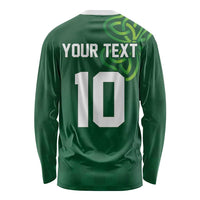 Custom Ireland Rugby-Celtic Shamrocks Long Sleeve Shirt