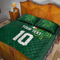 Custom Ireland Rugby-Celtic Shamrocks Quilt Bed Set