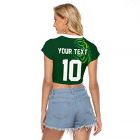 Custom Ireland Rugby-Celtic Shamrocks Raglan Cropped T Shirt