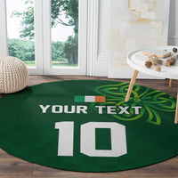 Custom Ireland Rugby-Celtic Shamrocks Round Carpet